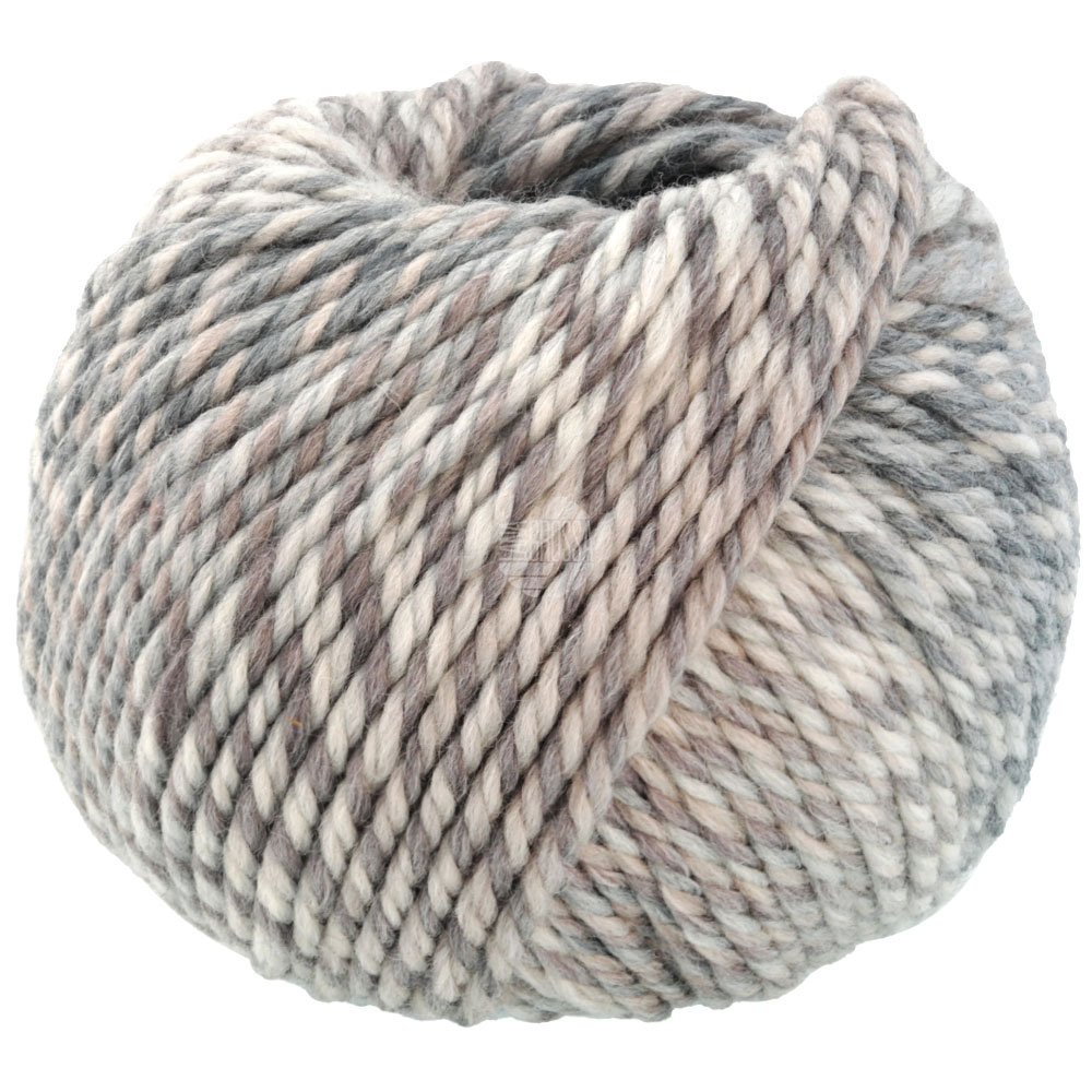 Lana Grossa Merino Twister 002 Silber-/Hell-/Dunkelgrau
