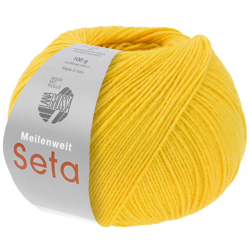 Lana Grossa Meilenweit 100 Seta 048 Sonnengelb 100g