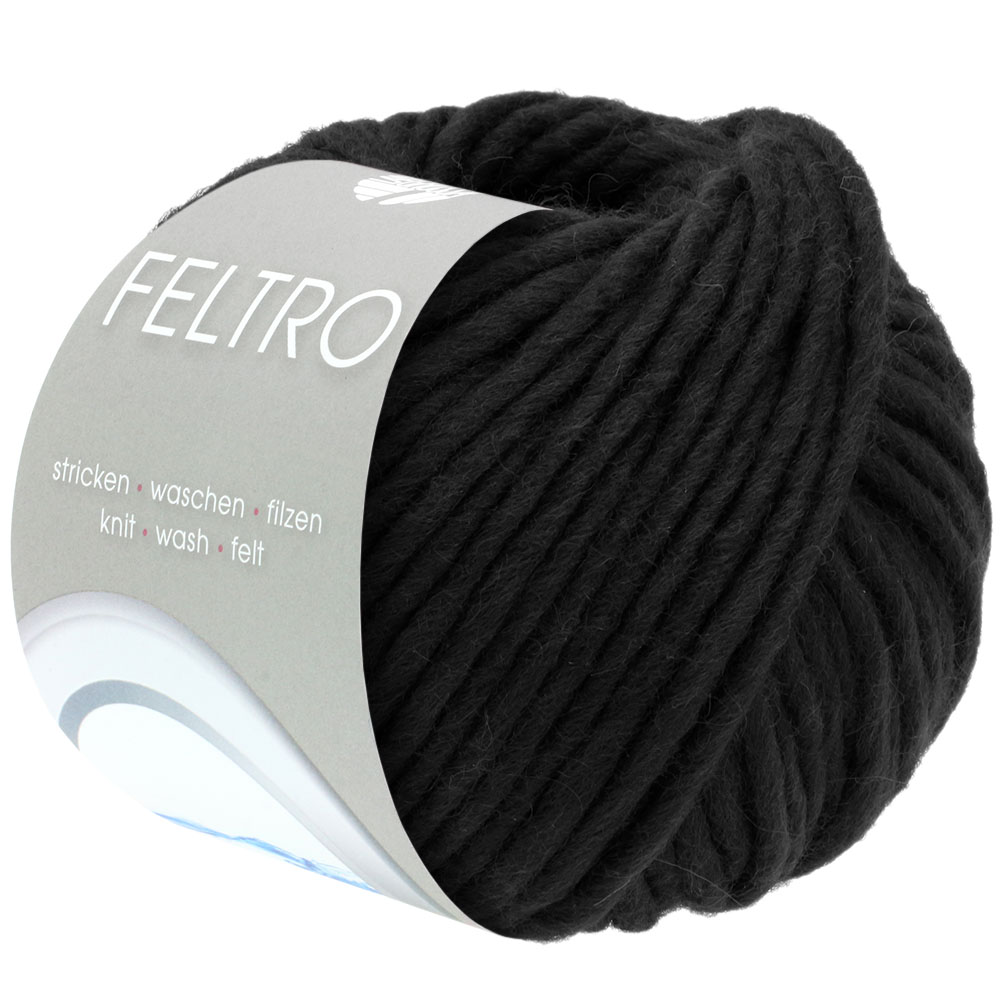 Lana Grossa Feltro 006 Schwarz 50g