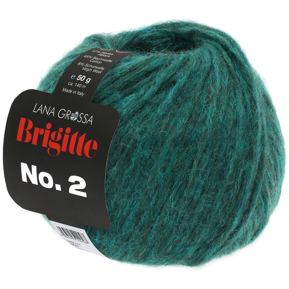 Lana Grossa Brigitte No.2 028 Dunkelgrün 50g