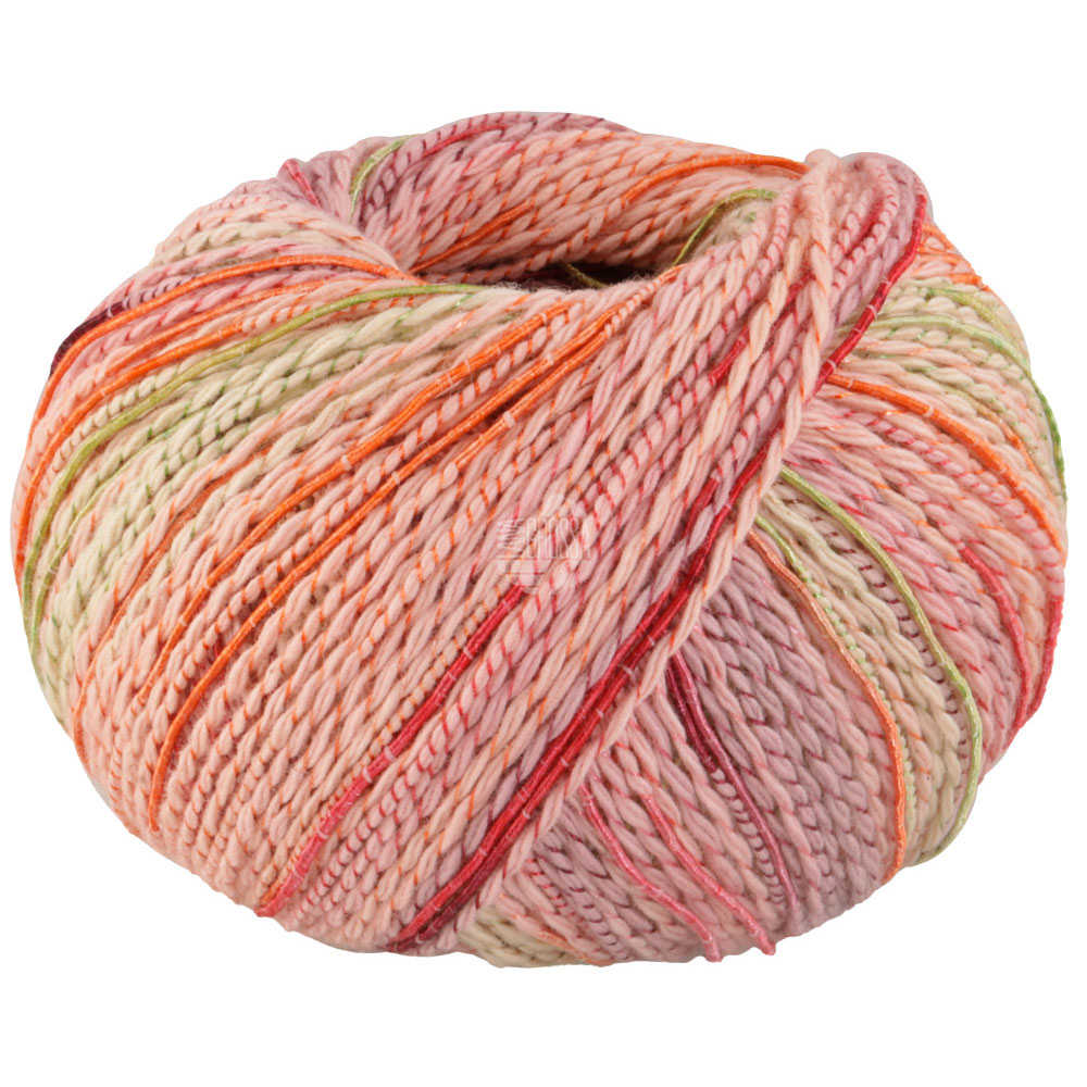 Lana Grossa Torto 012 Pfirsich/Orange/Blassgrün/Flieder/Hellgrün/Lachs/Weinrot 50g