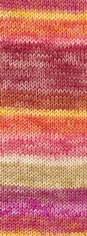 Lana Grossa Meilenweit 6-fach 150 Special 9622 Orange/Pink/Rost/Beige/Weinrot 150g