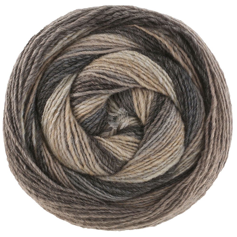 Lana Grossa Gomitolo Fumo 518 Zart-/Hell-/Mittel-/Dunkelgrau/Grège/Anthrazit