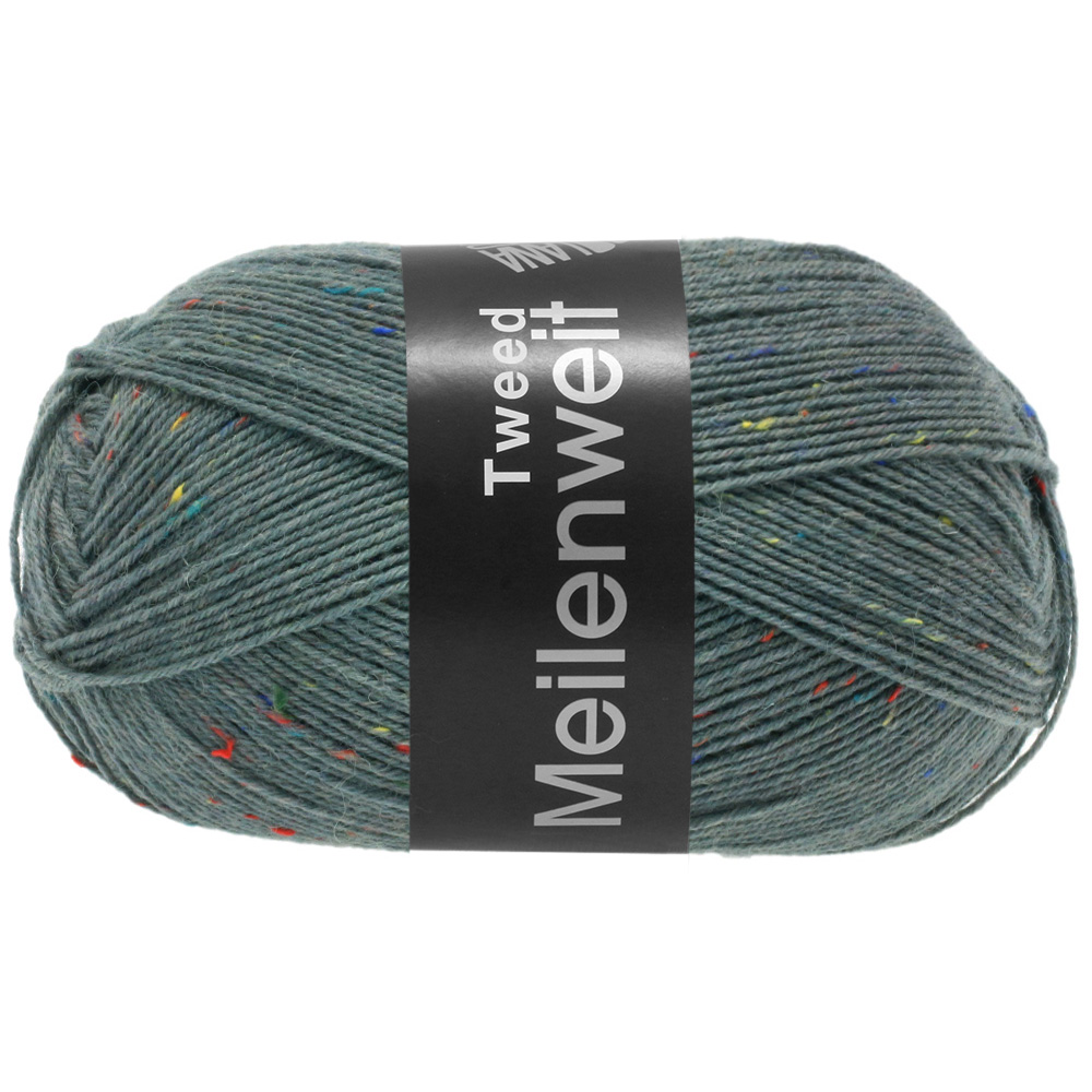 Lana Grossa Meilenweit 100 Tweed 172 Blaugrau 100g