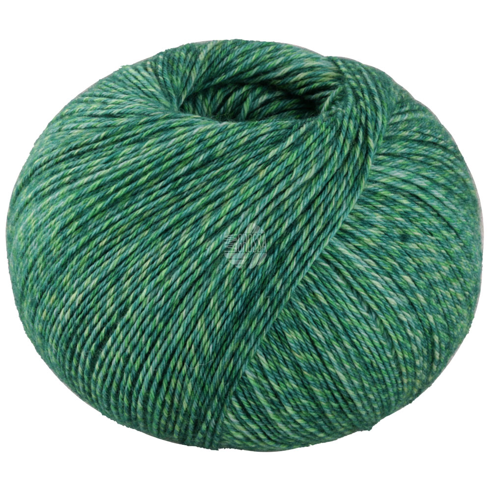 Lana Grossa Vintage Socks 1015 Dunkel-/Gelbgrün/Petrol meliert 100g