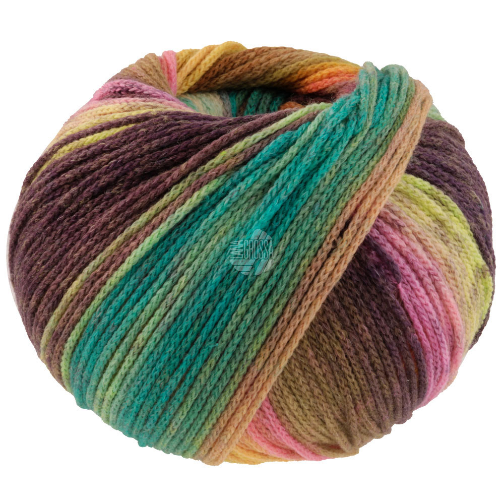 Lana Grossa Farfalla 006 Pfirsich/Camel/Graugrün/Erika/Pistazie/Graubraun/-violett/Grün/Türkis/Nussb