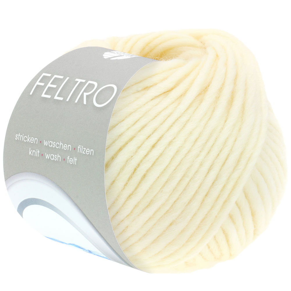 Lana Grossa Feltro 001 Rohweiß 50g