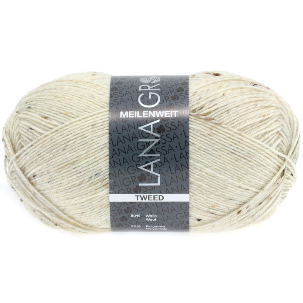 Lana Grossa Meilenweit 100 Tweed 106 Natur 100g