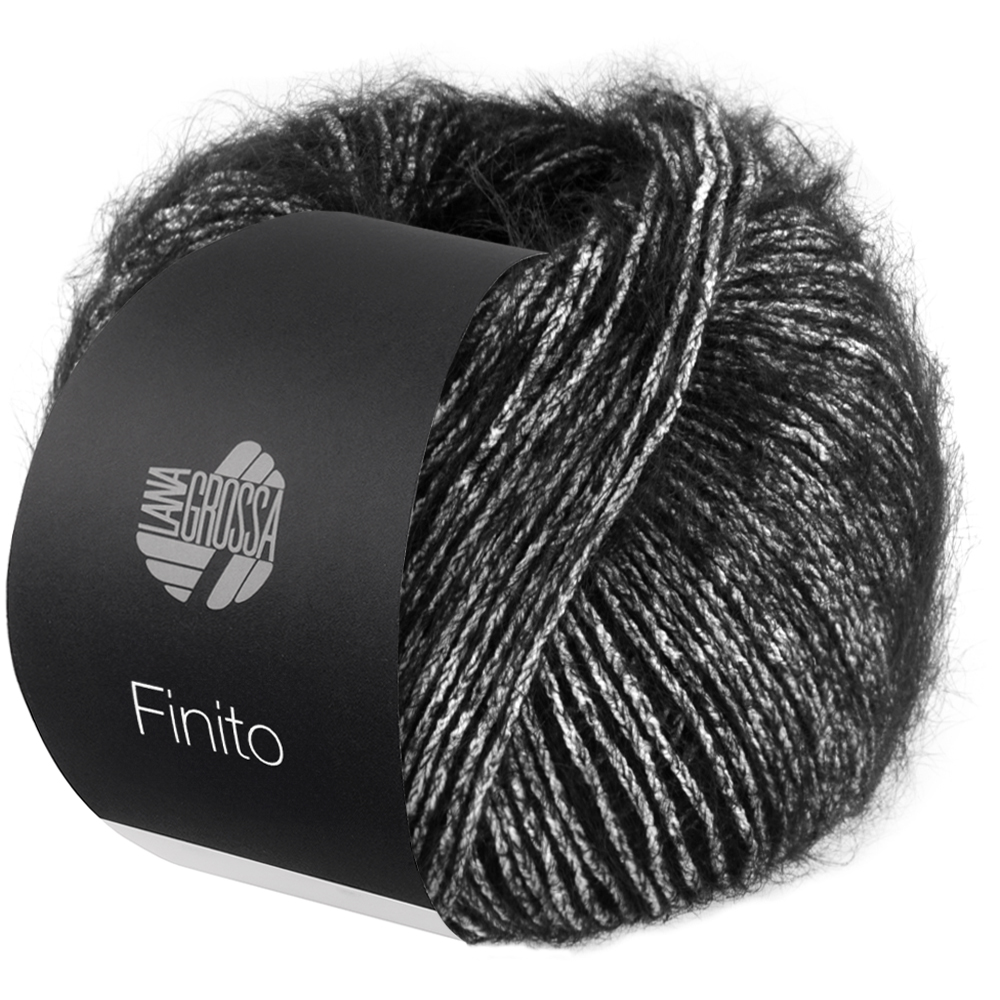 Lana Grossa Finito 016 Schwarz/Creme 50g