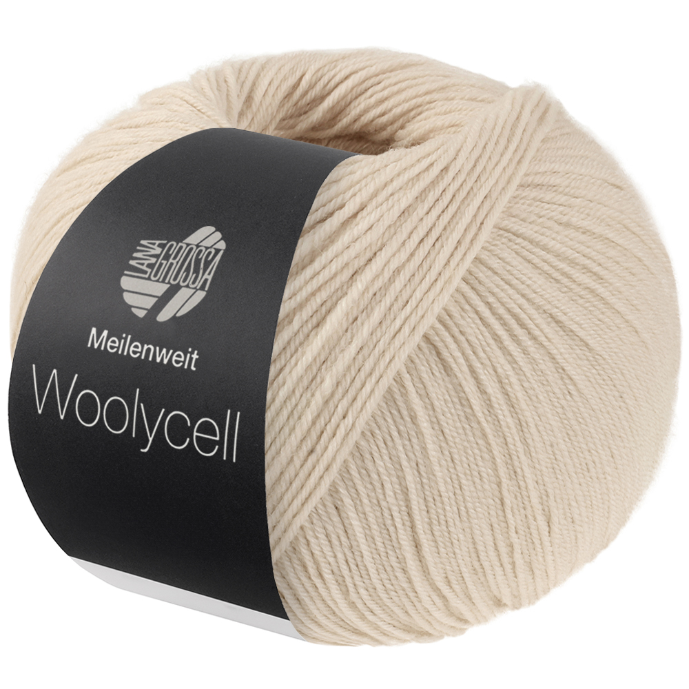 Lana Grossa Woolycell 002 Perlbeige 100g