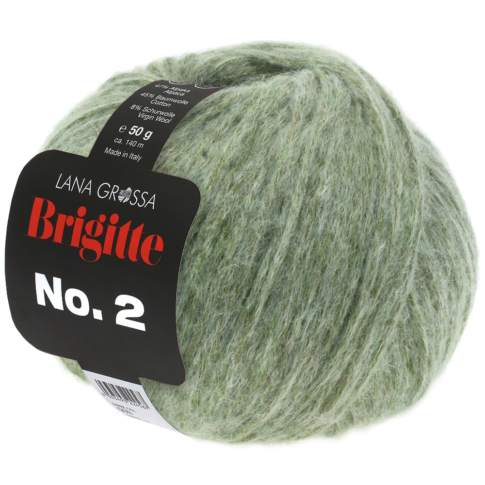 Lana Grossa Brigitte No.2 018 Graugrün 50g