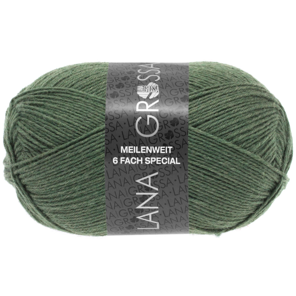 Lana Grossa Meilenweit 6-fach 150 9221 Dunkelgrün 150g