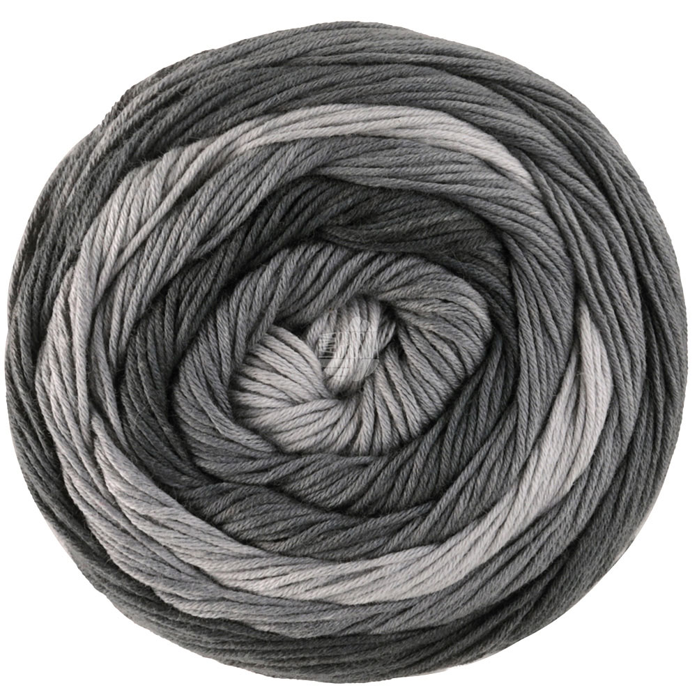 Lana Grossa Gomitolo Tono 1040 Hell-/Mittel-/Dunkelgrau 100g