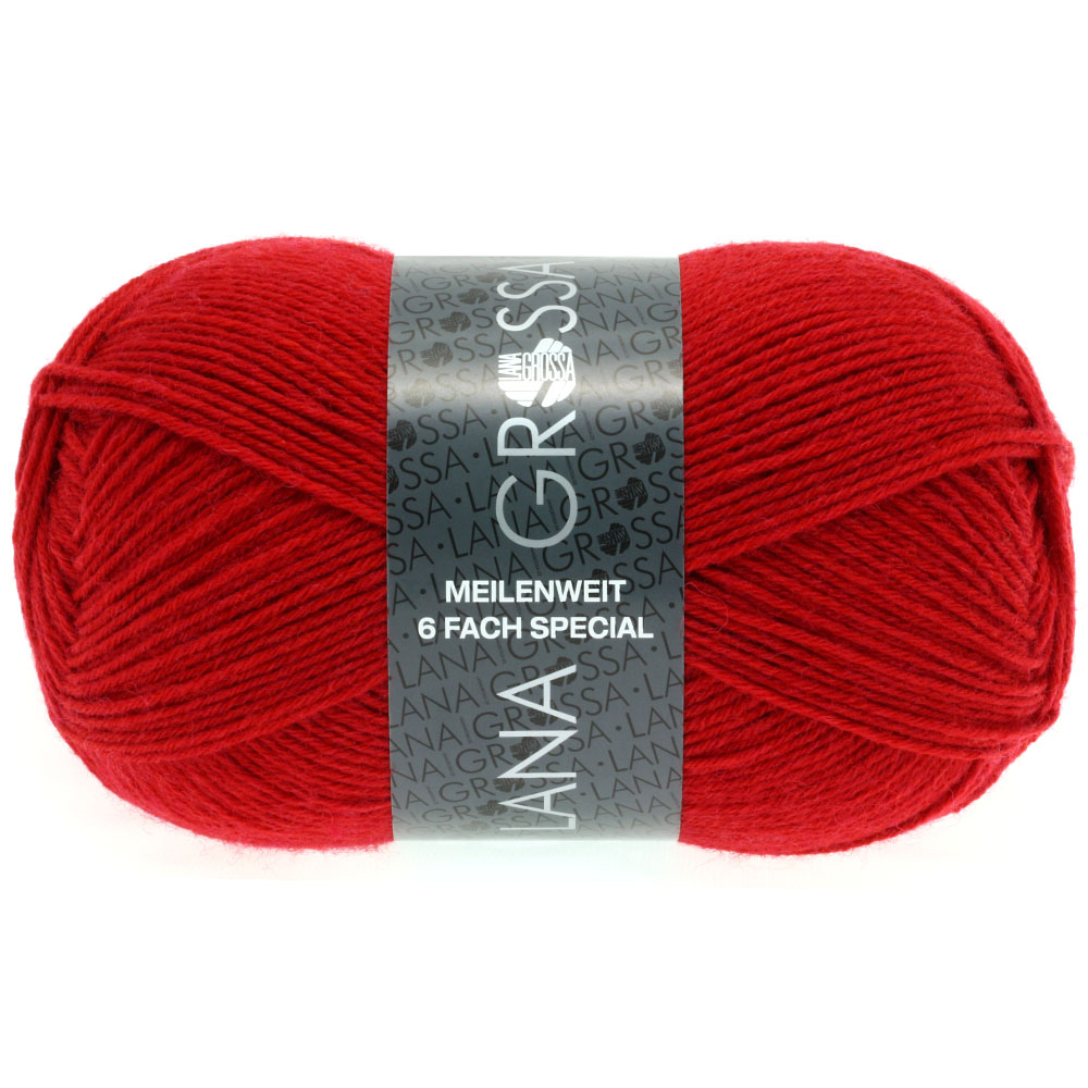 Lana Grossa Meilenweit 6-fach 150 8966 Rot 150g