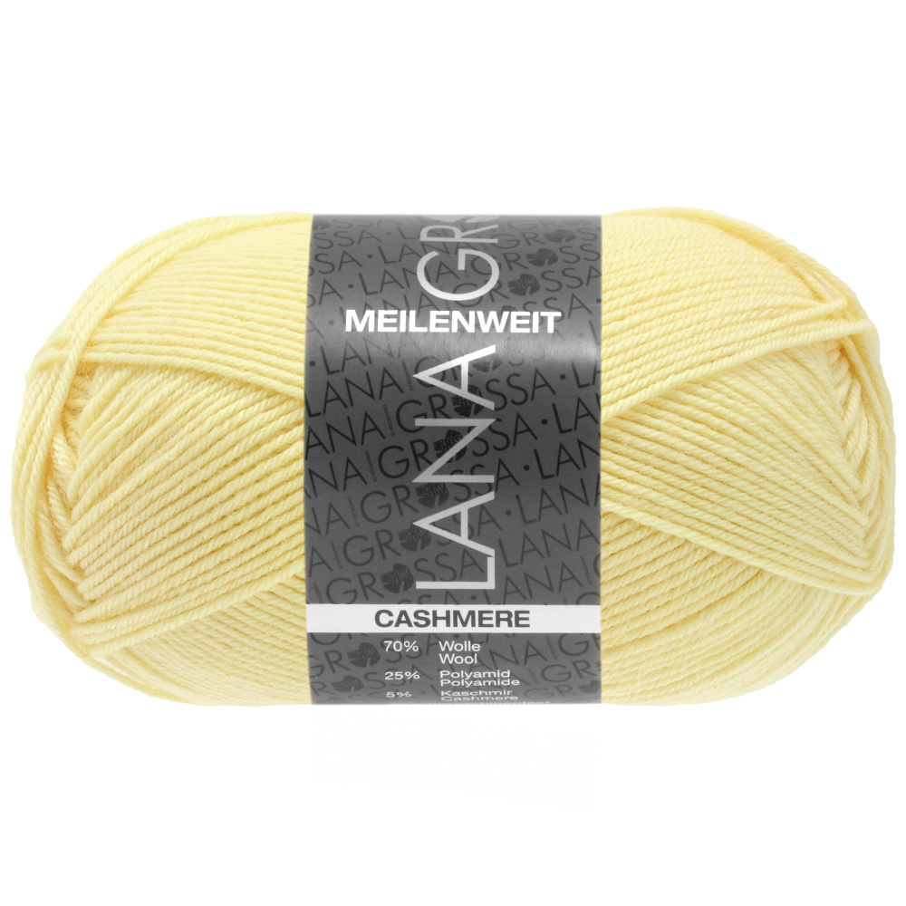 Lana Grossa Meilenweit 50 Cashmere 050 Vanille 50g