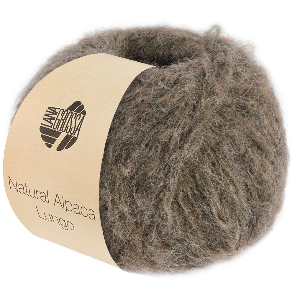 Lana Grossa Natural Alpaca Lungo 020 Graubraun 50g