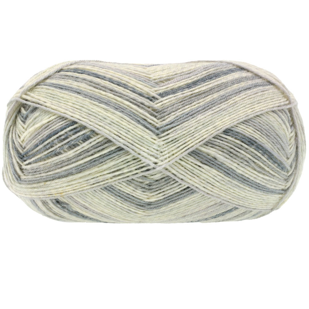 Lana Grossa Meilenweit 8-F. 150 Denim Mix 9986 Natur/Hell-/Maus-/Dunkelgrau150g