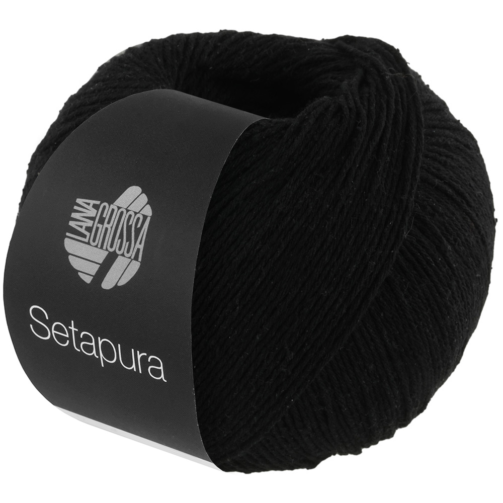 Lana Grossa Setapura 016 Schwarz 50g