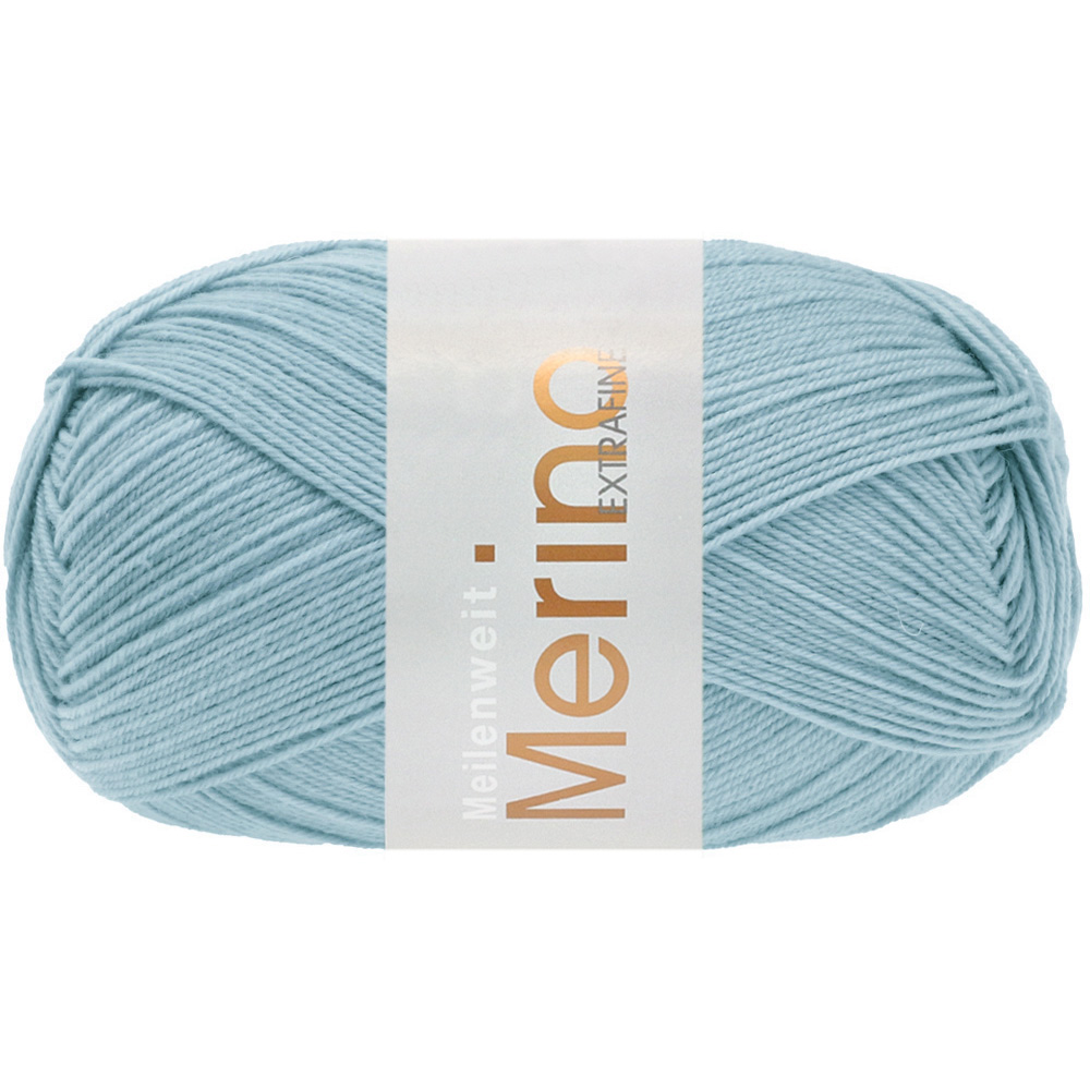 Lana Grossa Meilenweit 100 Merino Extrafein Uni 2460 Eisblau 100g