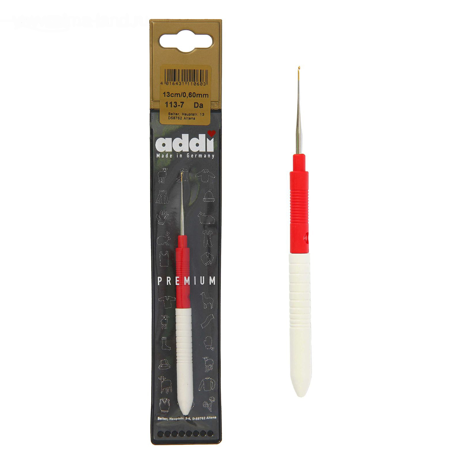 Addi Garnhäkelnadel  mit Griff 13-0,6