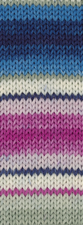 Lana Grossa Landlust Die Sockenwolle 118 Dunkelblau/Blau/Wollweiß/Graugrün/Violett 100g