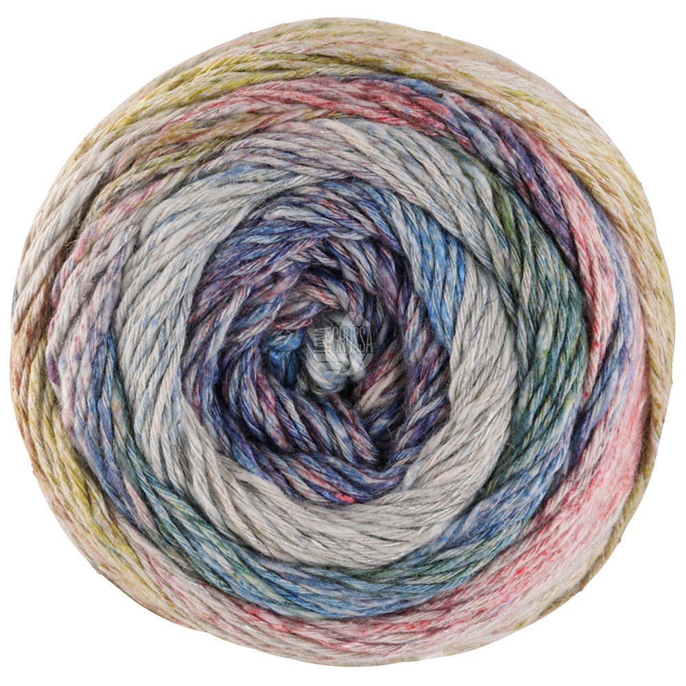 Lana Grossa Mosaico 010 Graublau/Jeans/Zart-/Hellgrau/Rosa/Waldgrün/Erika/Senf/Ocker/Petrol 100g