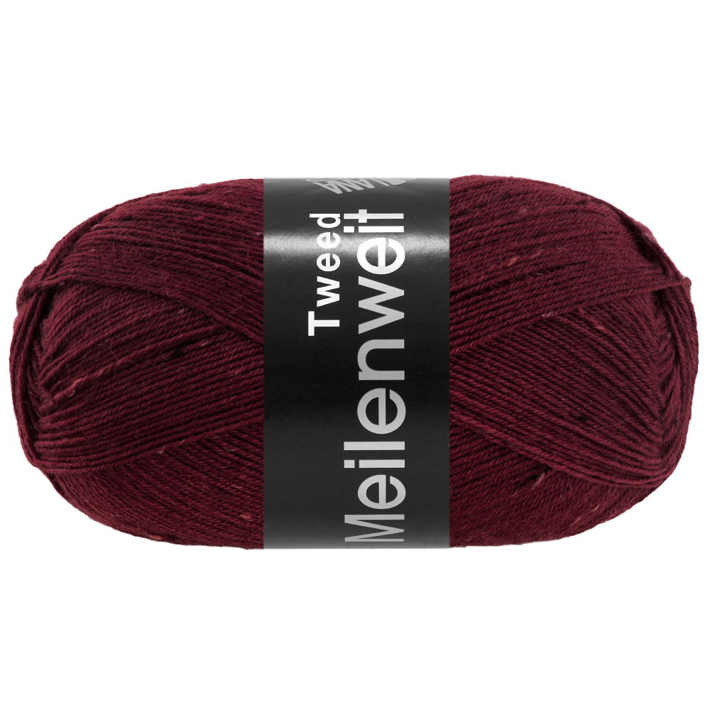 Lana Grossa Meilenweit 100 Tweed 179 Burgund