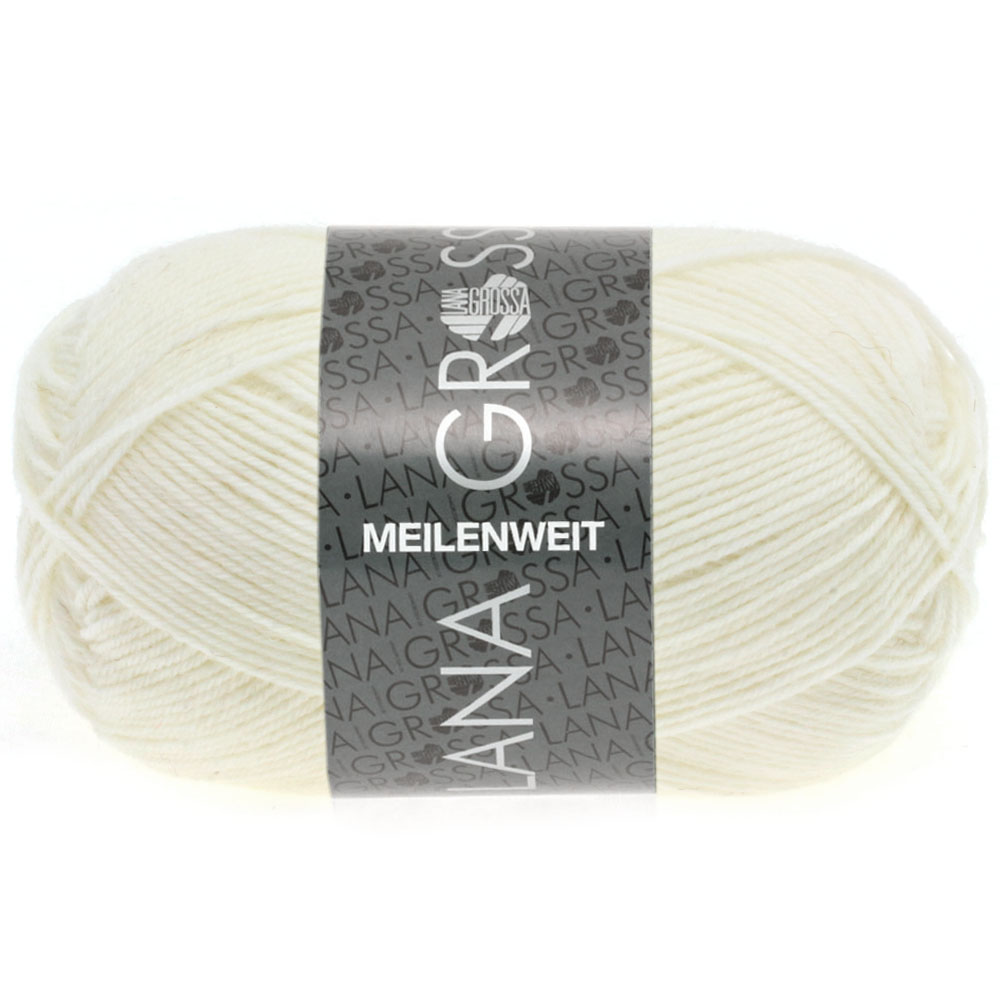 Lana Grossa Meilenweit 50 1101 Weiß 50g