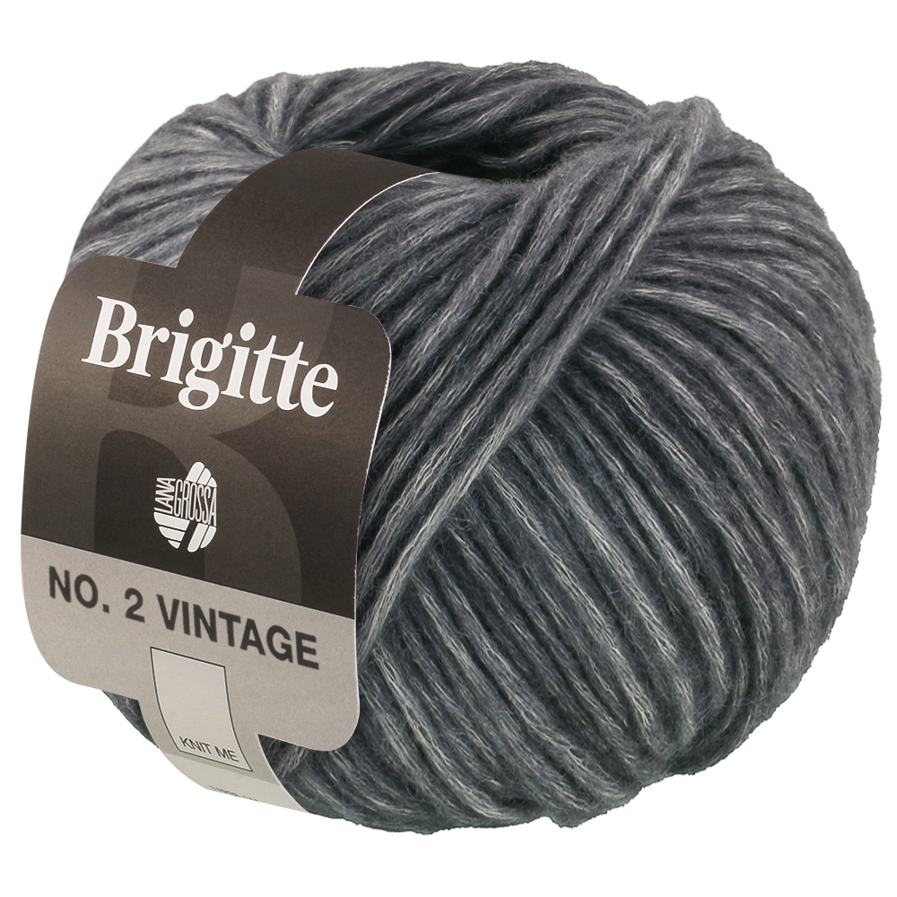 Lana Grossa Brigitte No.2 Vintage 210 Dunkelgrau meliert 50g