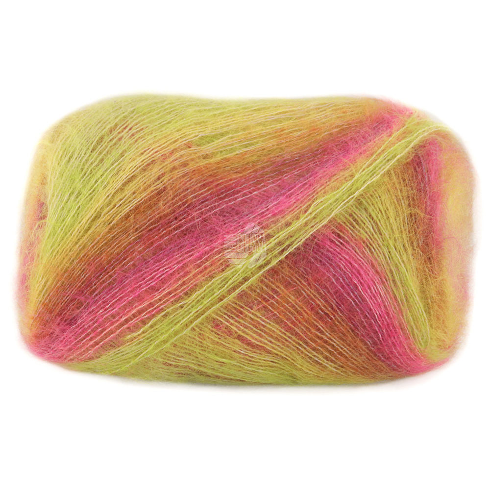 Lana Grossa Cottonhair 107  Limette/Neonpink/Fuchsia/Braun/Orange/Zitrusgelb
