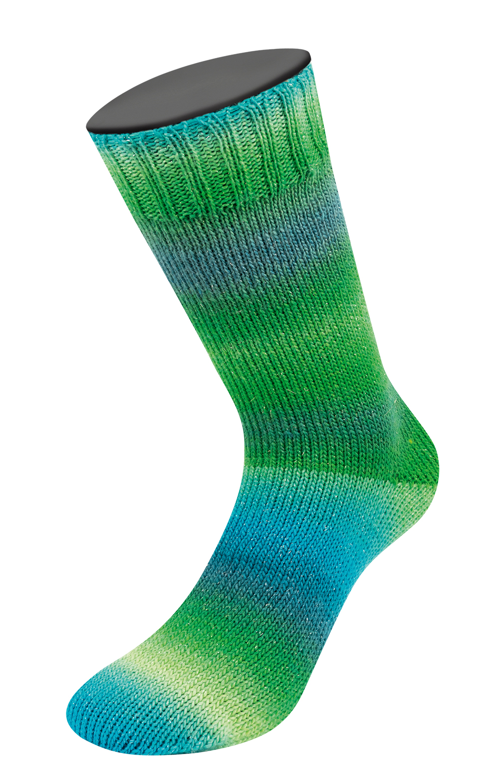 Lana Grossa Meilenweit 100 Color Mix Sparks 7612 Seegrün/Smaragd/Jade/Petrol/Dunkelgrün