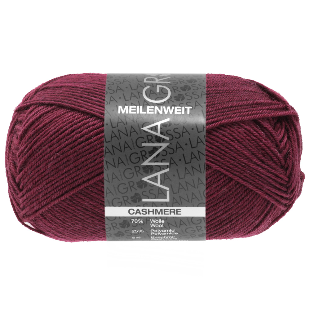 Lana Grossa Meilenweit 50 Cashmere 044 Bordeaux 50g