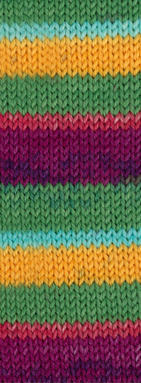 Lana Grossa Meilenweit 100 Merino Alto 2525 Rot/Fuchsia/Aubergine/Grün/Türkis/Gelb