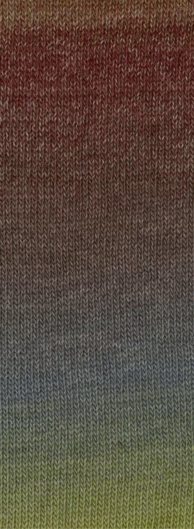 Lana Grossa Gomitolo Versione 444 Marone/Graubraun/Oliv-/Heugrün 200g