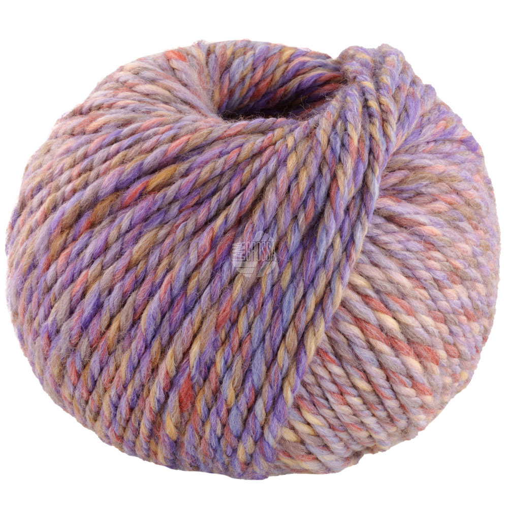 Lana Grossa Merino Twister 018 Graullila/Grau/Gelb/Rosa/Rost/Veilchenblau