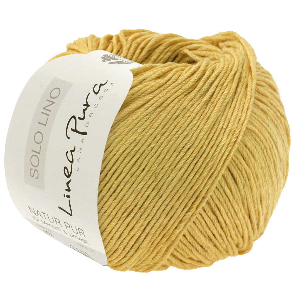 Lana Grossa Solo Lino 073 Rapsgelb 50g