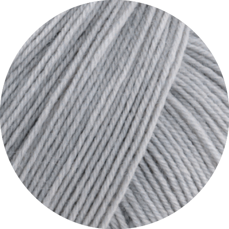 Lana Grossa Meilenweit 100 Merino Extrafein Uni 2464 Hellgrau
