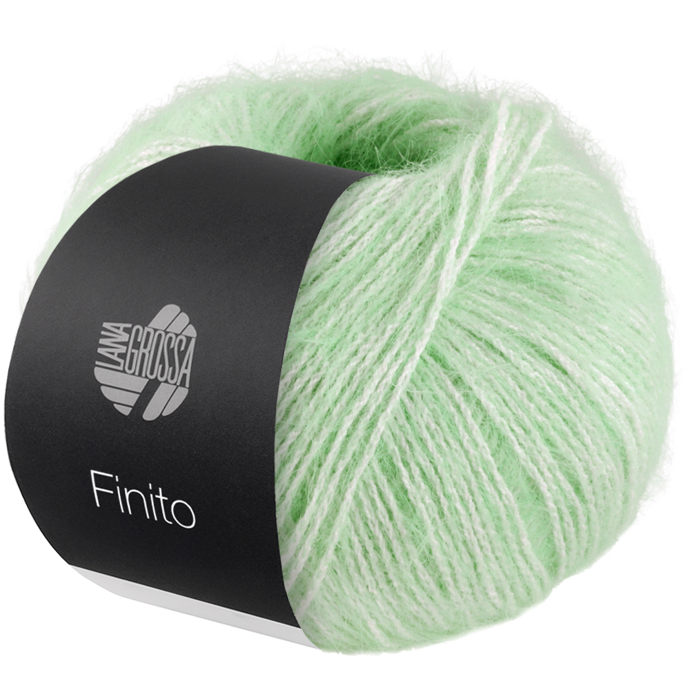 Lana Grossa Finito 004 Zartgrün/Creme  50g