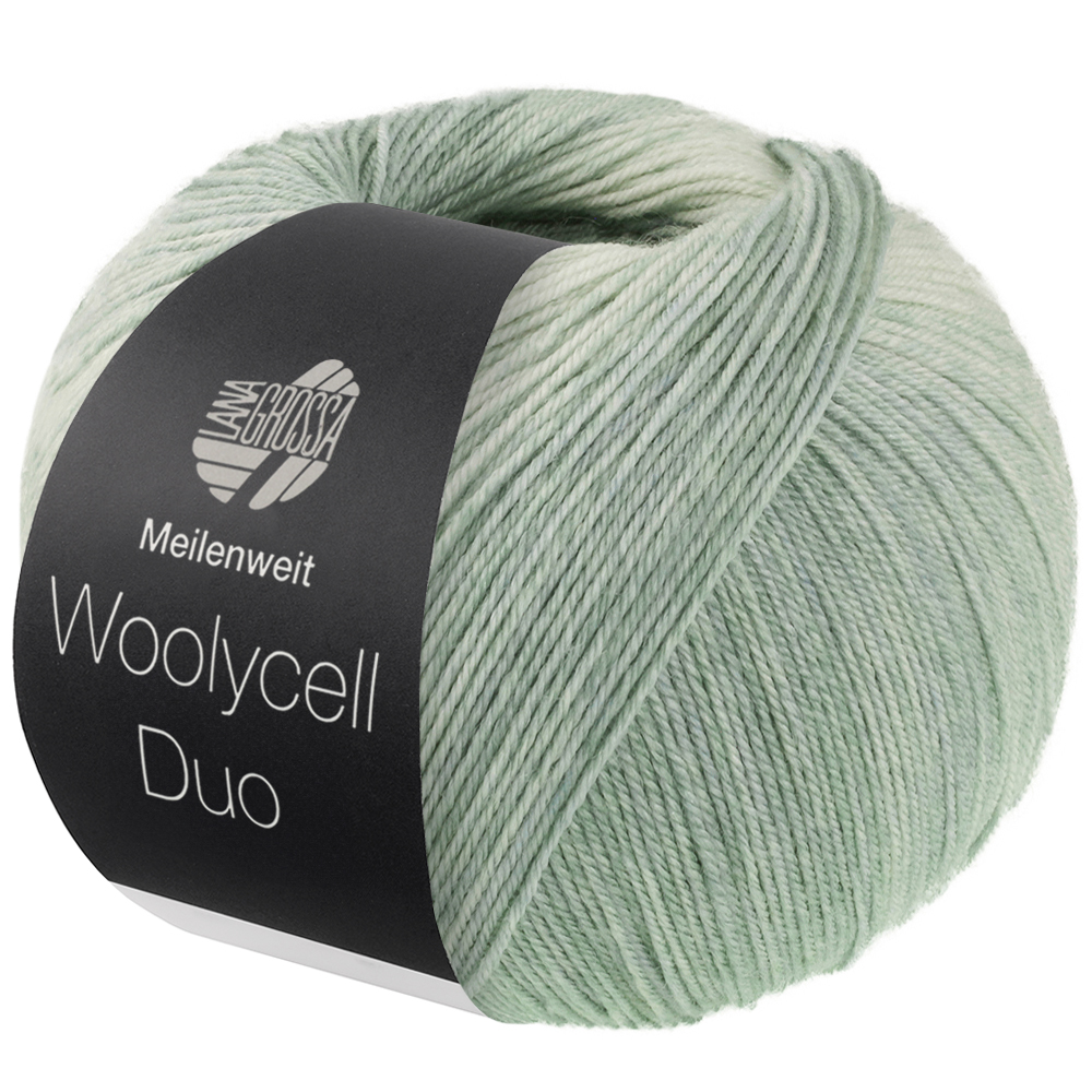 Lana Grossa Woolycell Duo 6007 Salbei-/Heu-/Pastellgrün 100g