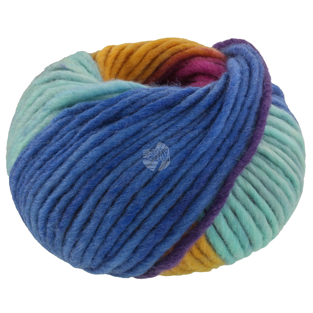 Lana Grossa Feltro Arco 445 Orchidee/Goldgelb/Mint/Royal/Dunkelviolett 50g