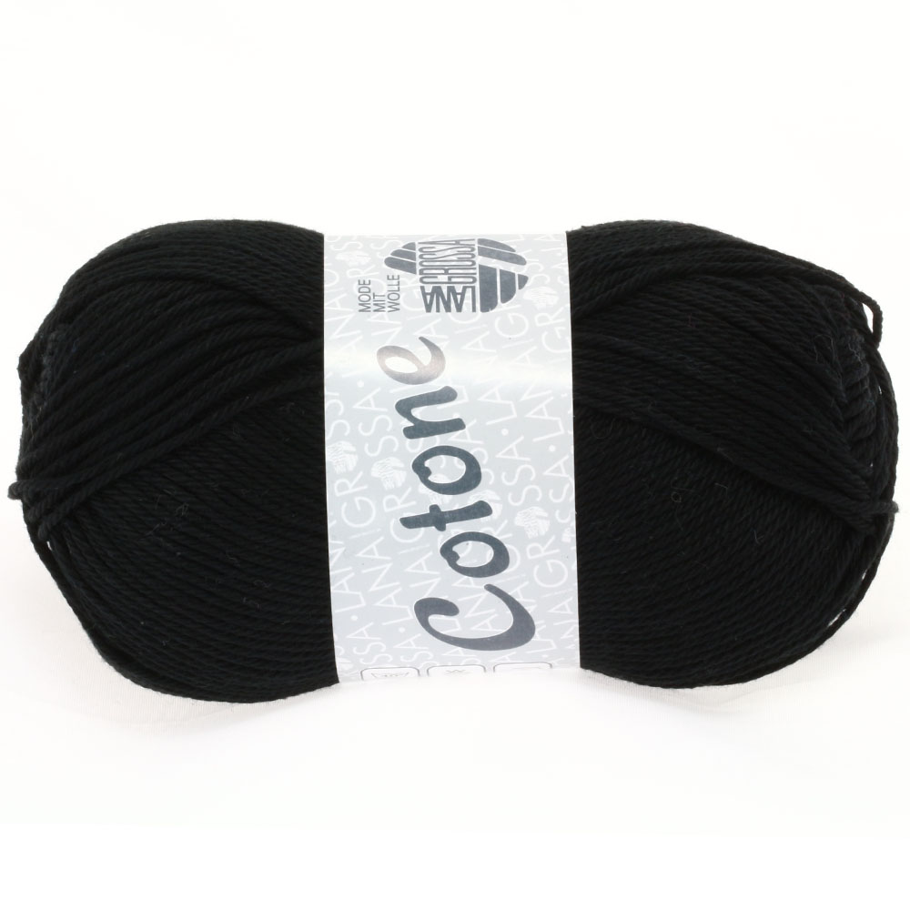 Lana Grossa Cotone 021 Schwarz 50g