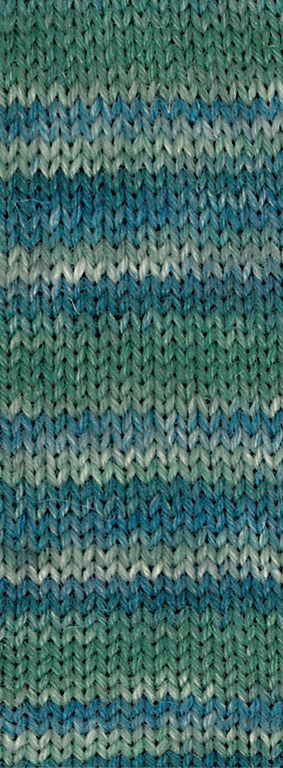 Lana Grossa Landlust Die Sockenwolle 6-fach  920 Dunkel-/Blatt-/Maigrün/Hellgrau/Petrol/Grüngrau 150