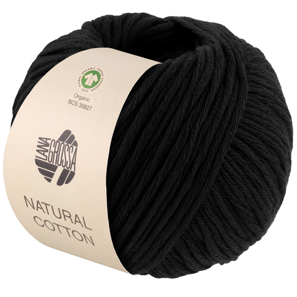 Lana Grossa Natural Cotton Gots 022 Schwarz