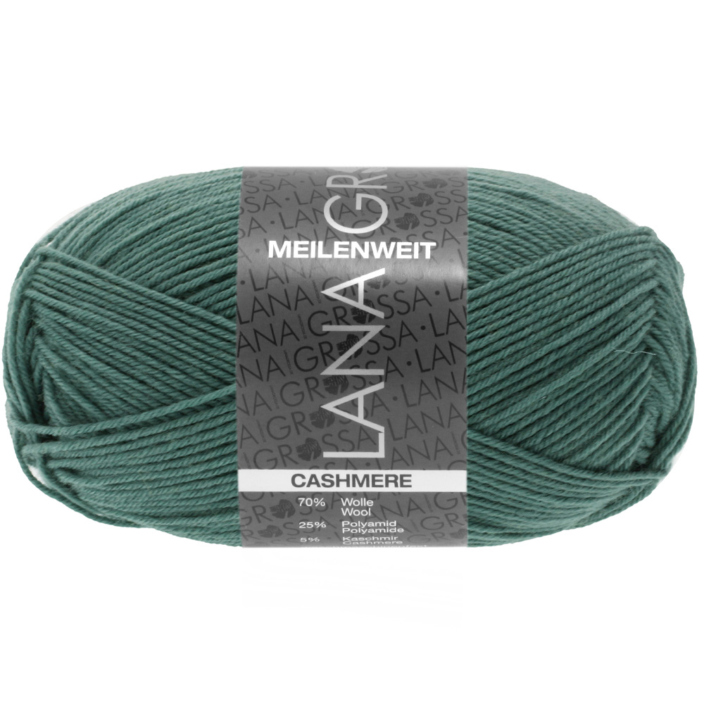 Lana Grossa Meilenweit 50 Cashmere 054 Lorbeergrün 50g