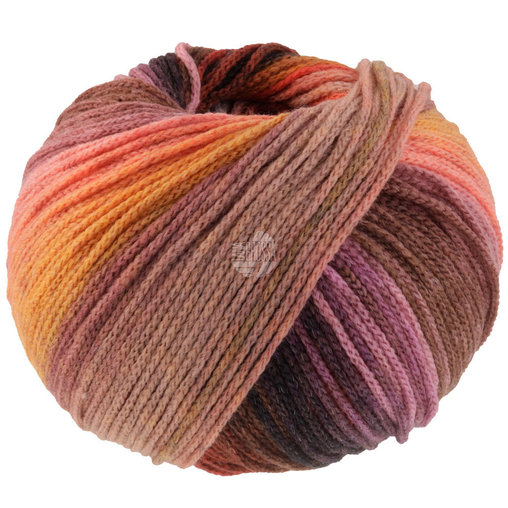 Lana Grossa Farfalla 010 Lachs/Orange/Rosa/Grau/Graubraun/Anthrazit/Graulila/Fuchsia