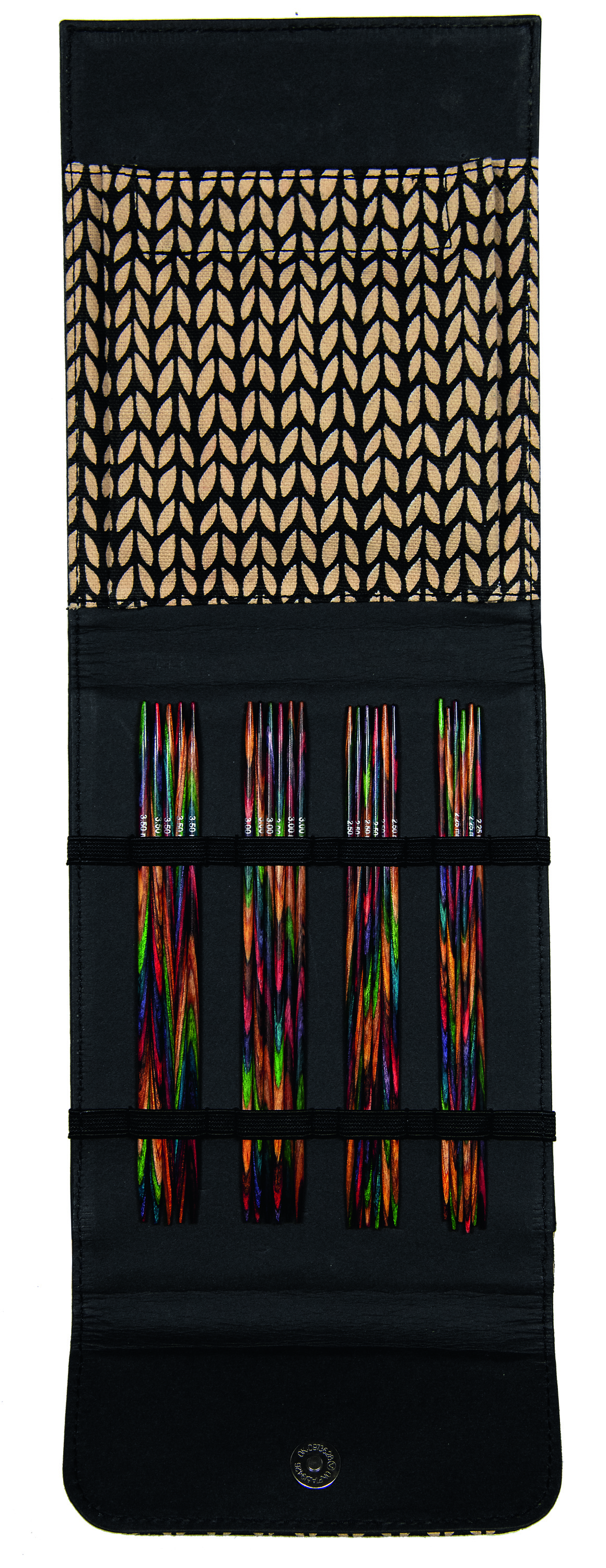 Strumpfstricknadel-Set Design-Holz schwarz - 95029994