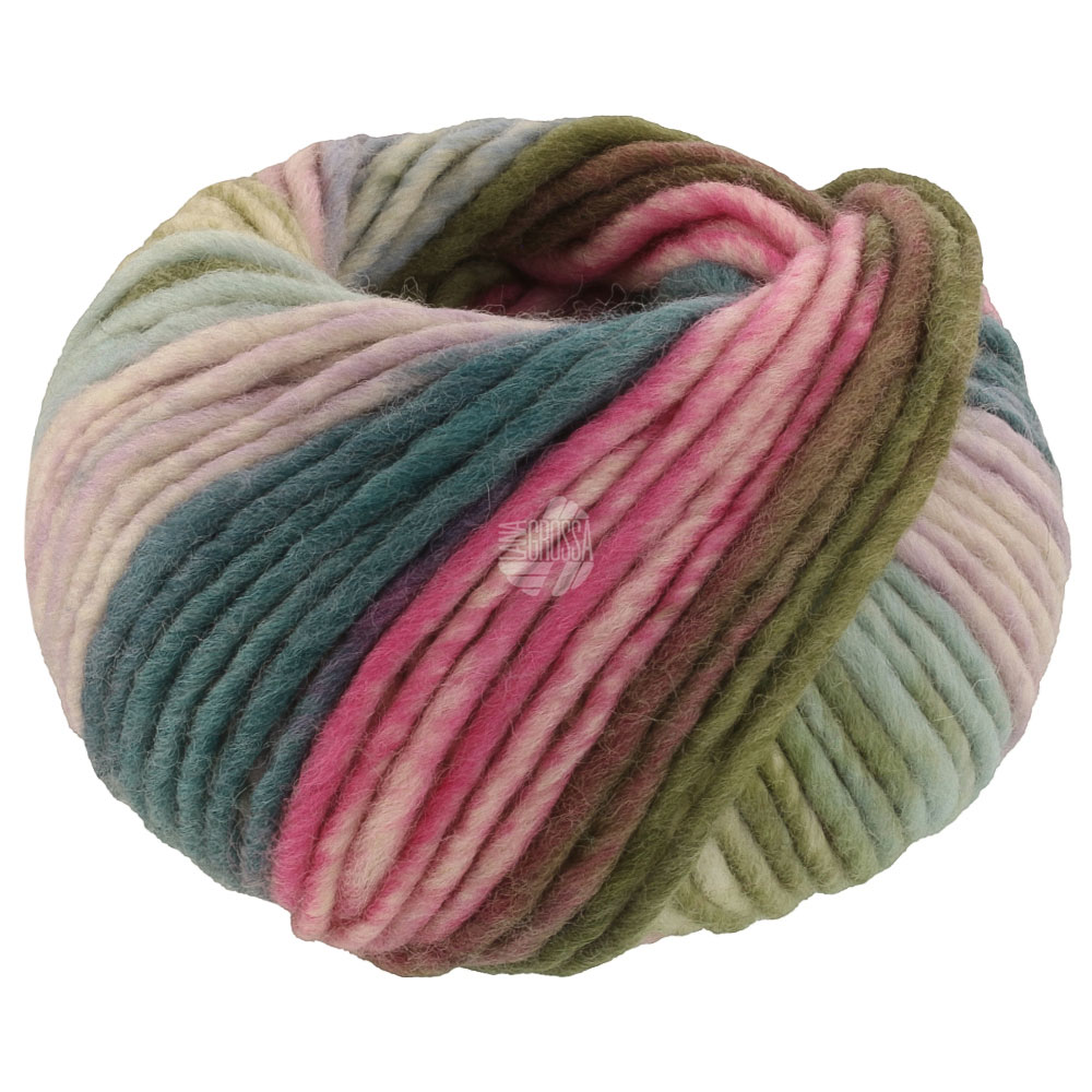 Lana Grossa Feltro Bosco 726 Hellgrau/Dunkeloliv/Erika/Petrol/Graubeige/Mint/Weißgrün/Rosa 50g
