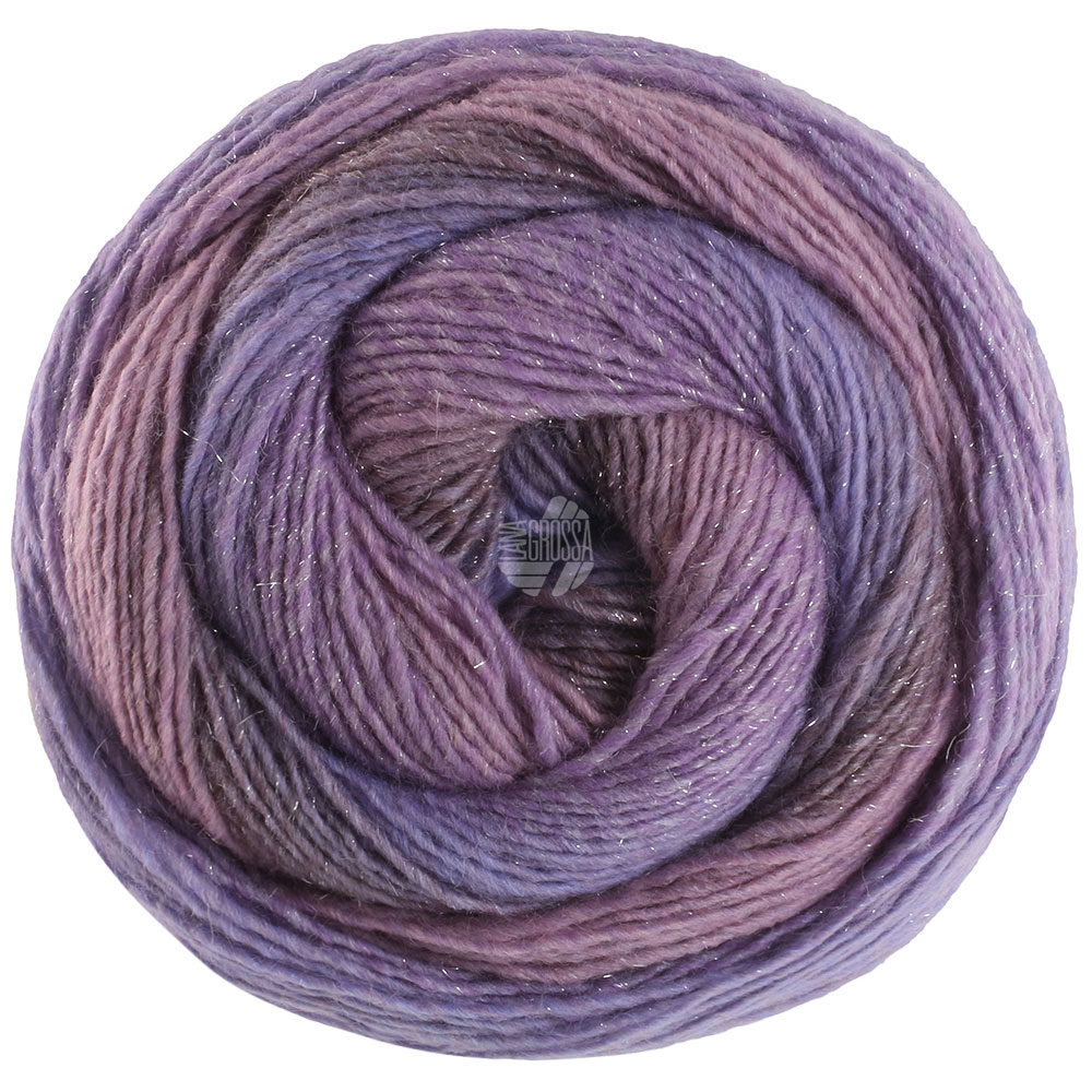 Lana Grossa Gomitolo Gala 4027 Flieder/Mauve/Graulila/Blaulila/Veilchenblau 200g
