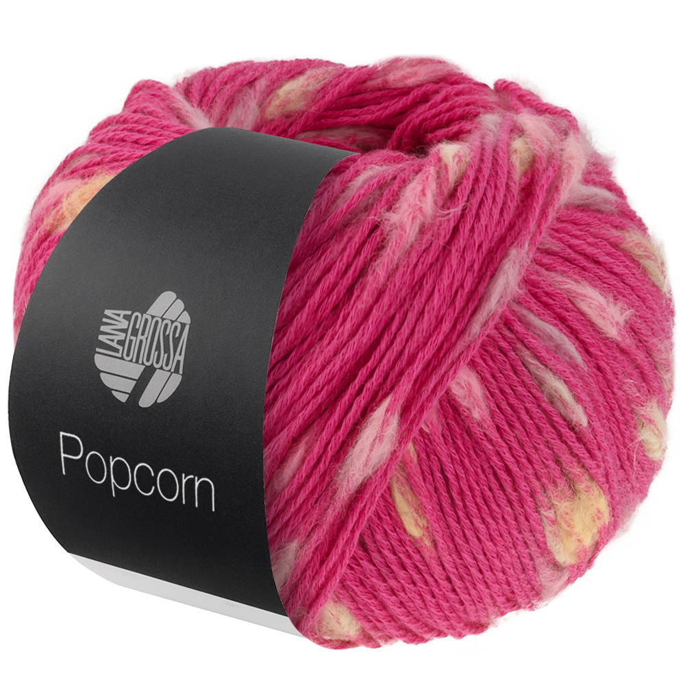 Lana Grossa Popcorn 003 Pink/Rosa/Grège/Gelb 50g