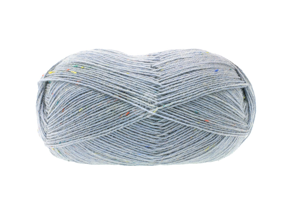 Lana Grossa Meilenweit 100 Tweed 171 Graublau 100g